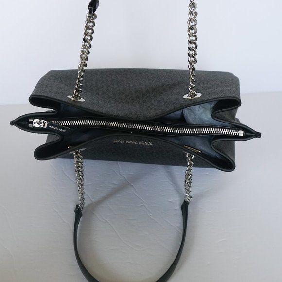 Michael Kors Teagen Tote + Wallet Set MK Black - Picture 5 of 16